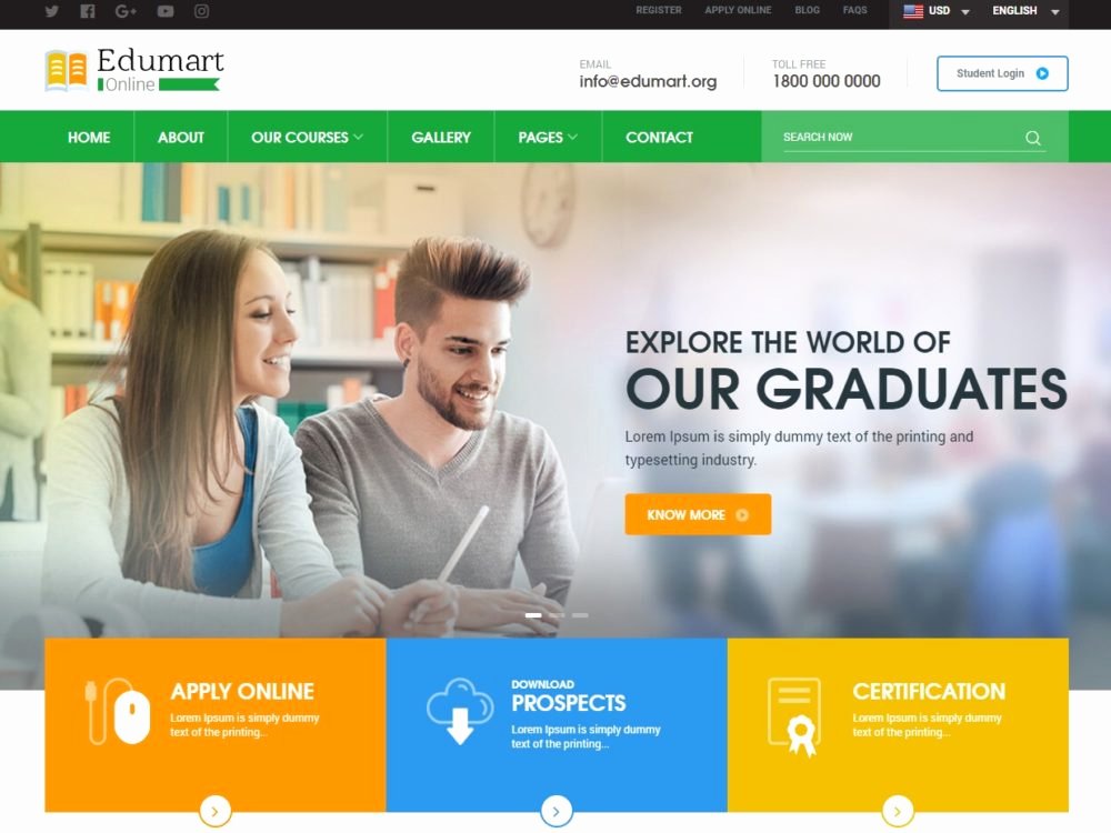 25 Amazing Education Website Templates for College