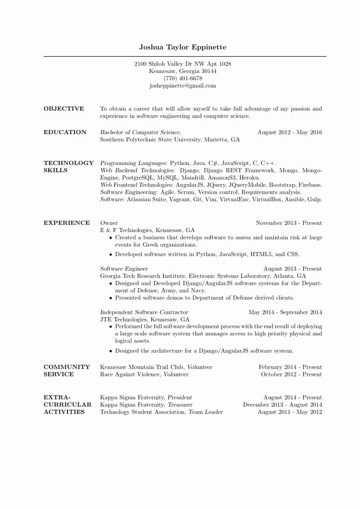 25 Best Ideas About Latex Resume Template On Pinterest