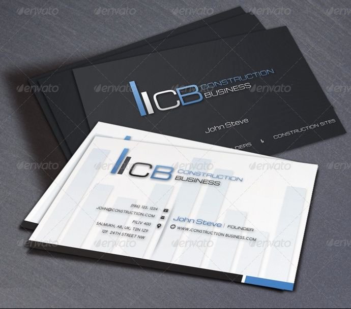 25 Construction Business Card Template Psd and Indesign