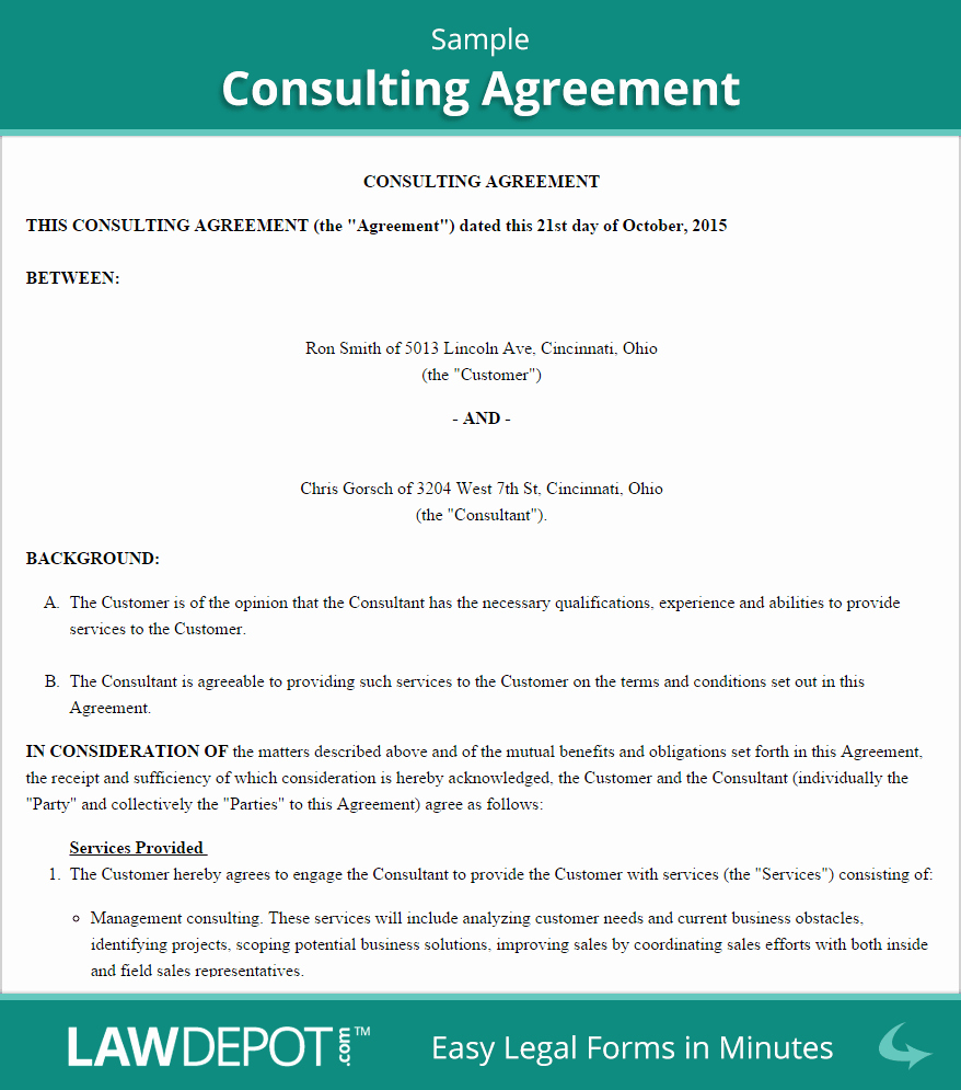 25 Consulting Agreement Samples