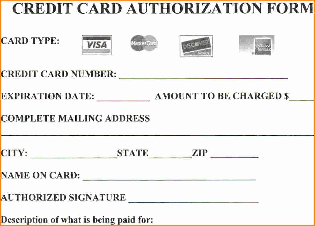 25 Credit Card Authorization form Template Free Download