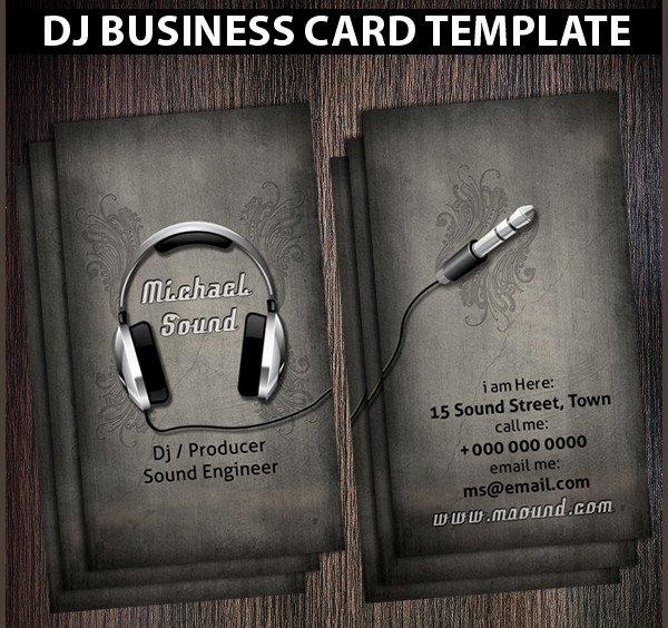 dj business card