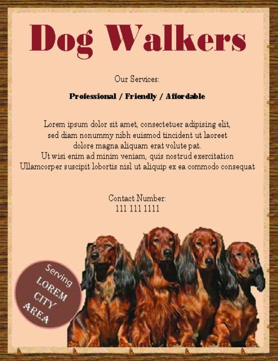 25 Dog Walking Flyers for Small Dog Sitting Businesses