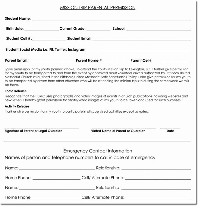 25 Field Trip Permission Slip Templates for Schools and