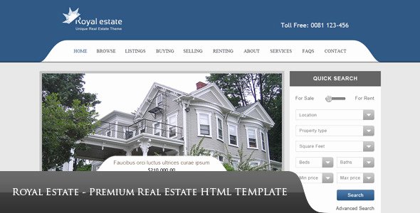 25 Free &amp; Premium Real Estate HTML Website Templates