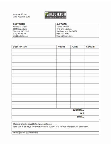 25 Free Service Invoice Templates [billing In Word and Excel]