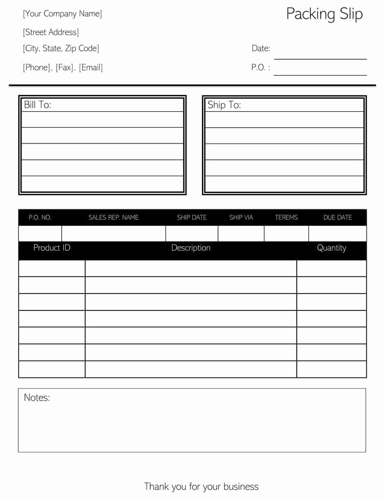 25 Free Shipping &amp; Packing Slip Templates for Word &amp; Excel