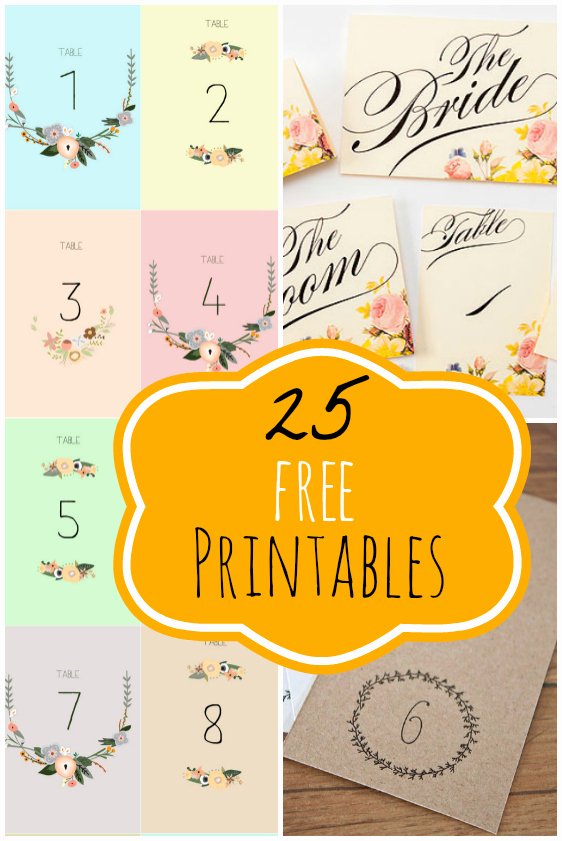25 Free Wedding Printables
