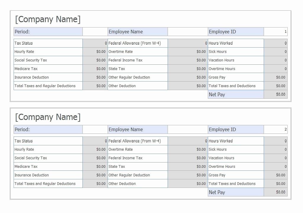 pay stub templates