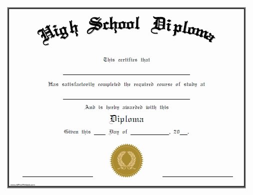 25 High School Diploma Template Printables [free]