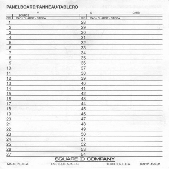 25 Of Eaton Electrical Panel Schedule Template