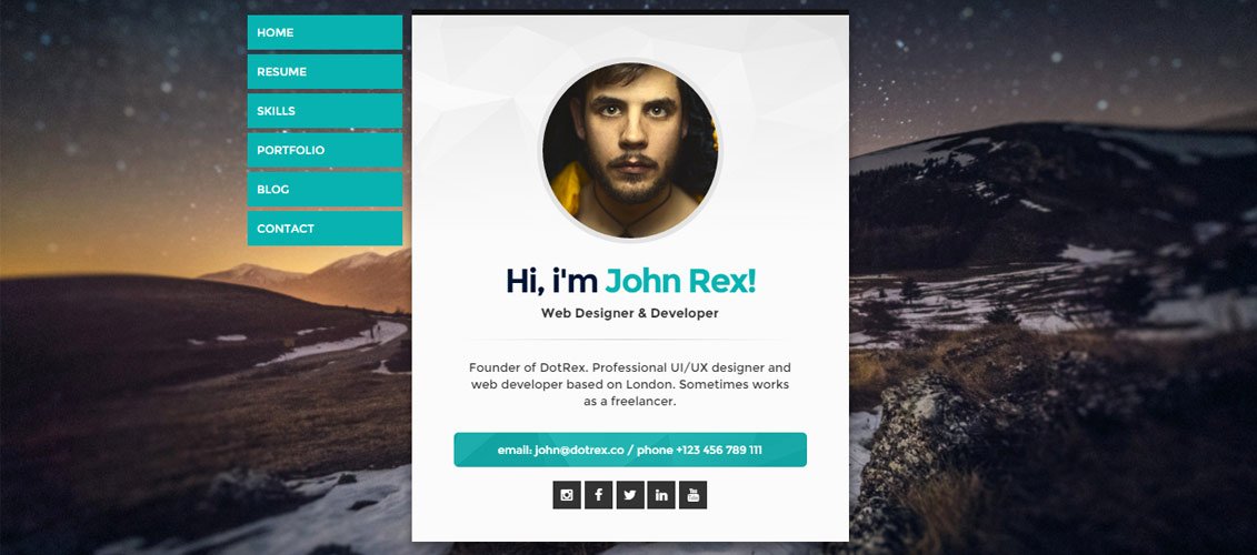 25 Personal Website Templates for Easy HTML Websites