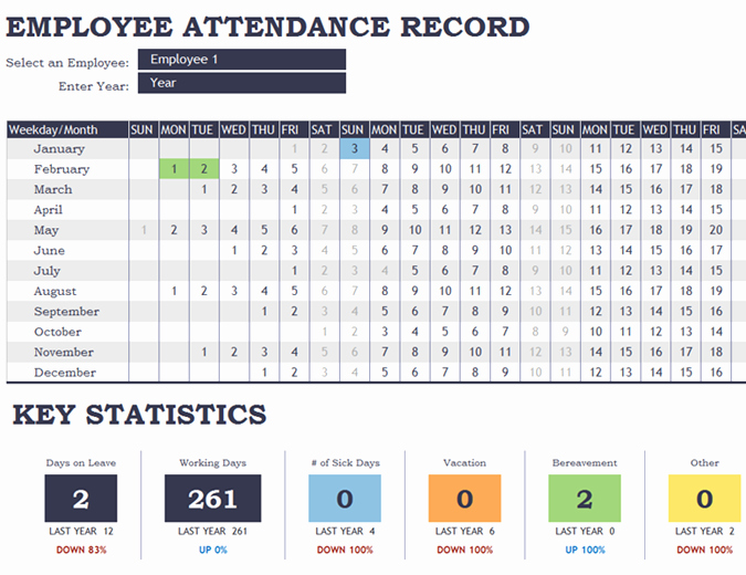25 Printable attendance Sheet Templates [excel Word
