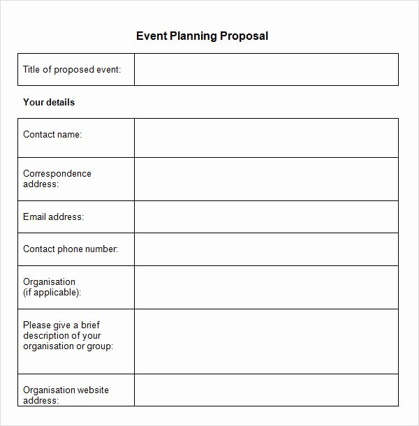 25 Sample event Proposal Templates – Psd Pdf Word