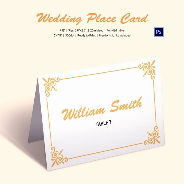 25 Wedding Place Card Templates