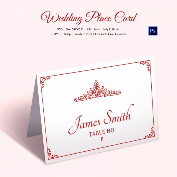 wedding place card template