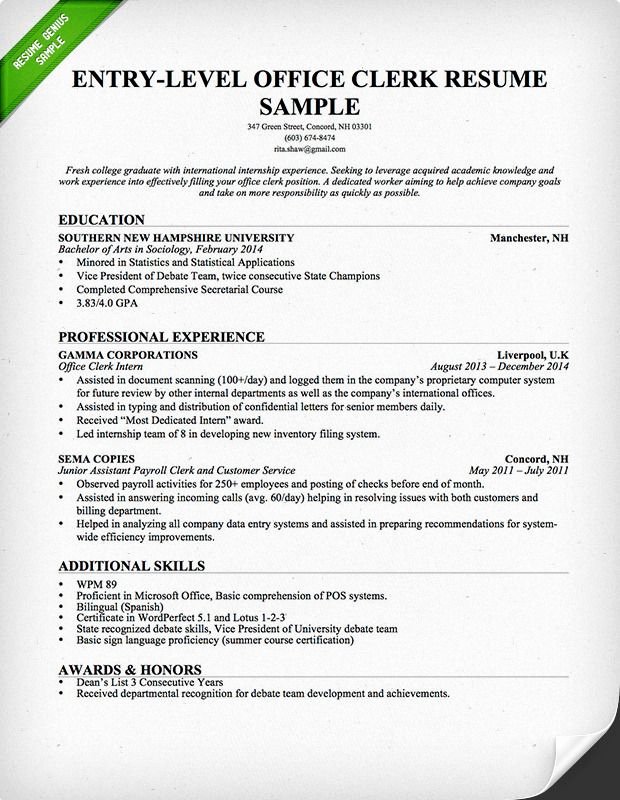 26 Best Images About Resume Genius Resume Samples On