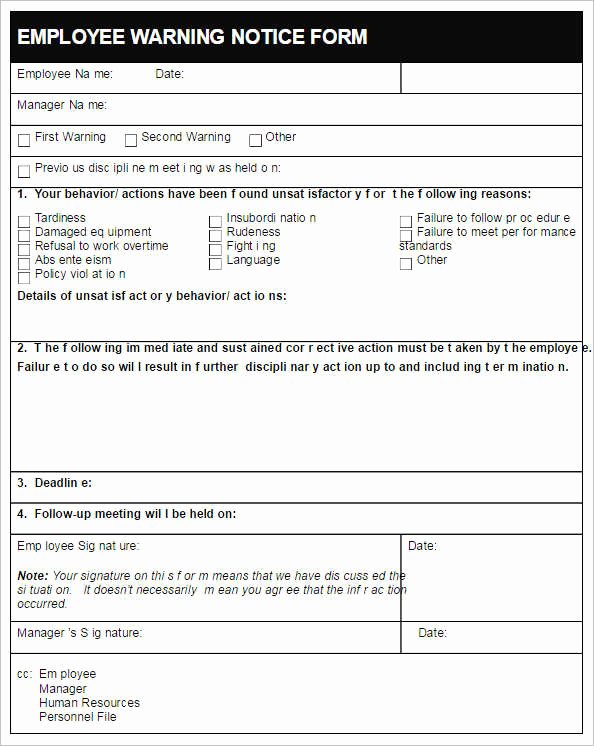 26 Employee Write Up form Templates Free Word