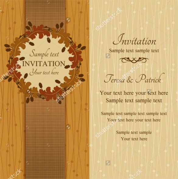 26 Fall Wedding Invitation Templates – Free Sample
