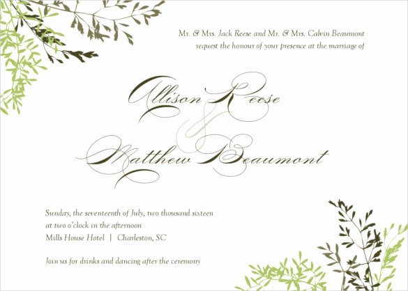 26 Fall Wedding Invitation Templates – Free Sample