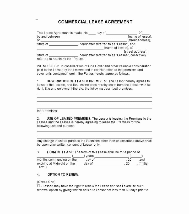 mercial lease agreement