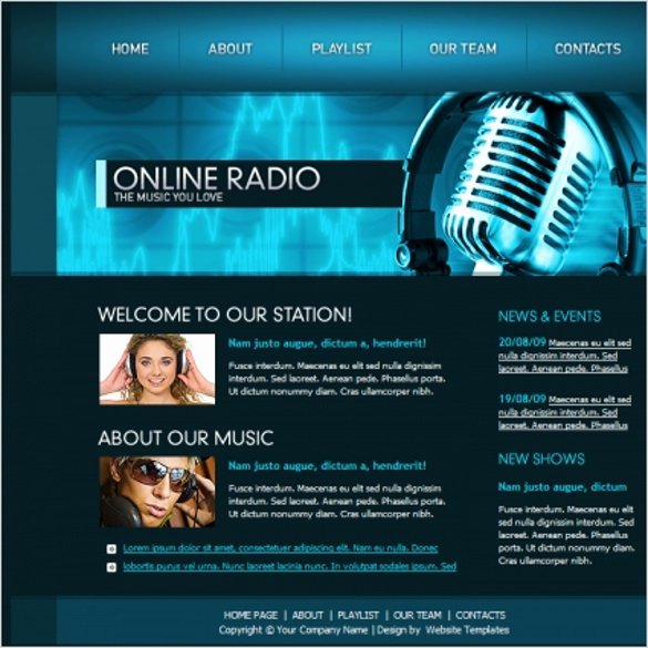 26 Radio Station Website themes &amp; Templates