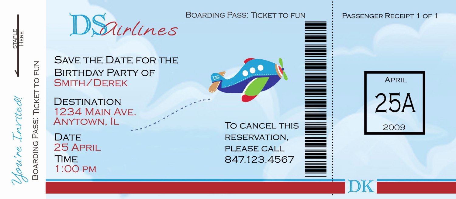 27 Best Airline Boarding Pass Ticket Template Examples