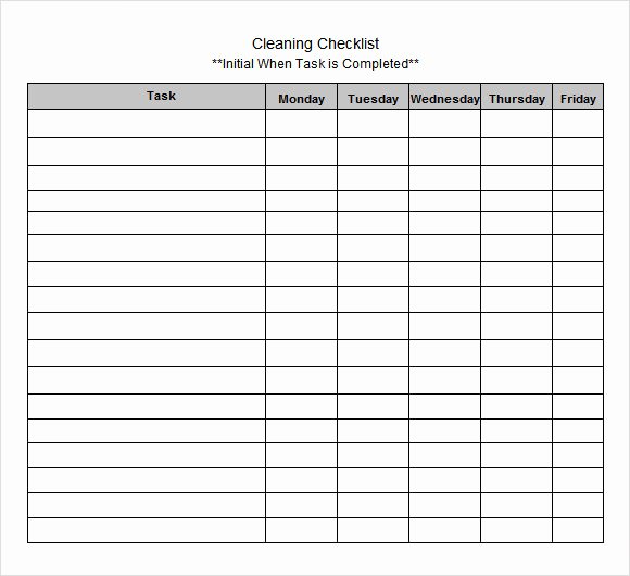 27 Blank Checklist Templates