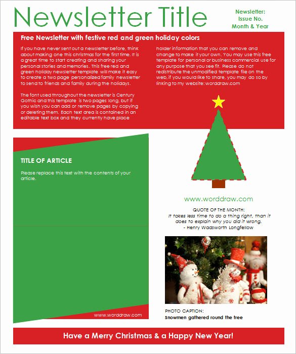 27 Christmas Newsletter Templates Free Psd Eps Ai