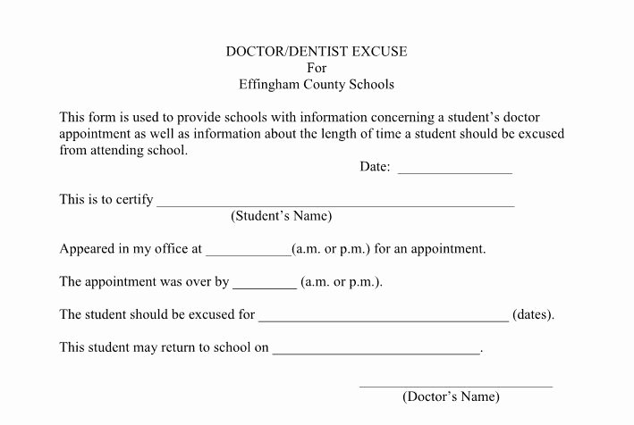 27 Free Doctor Note Excuse Templates Free Template