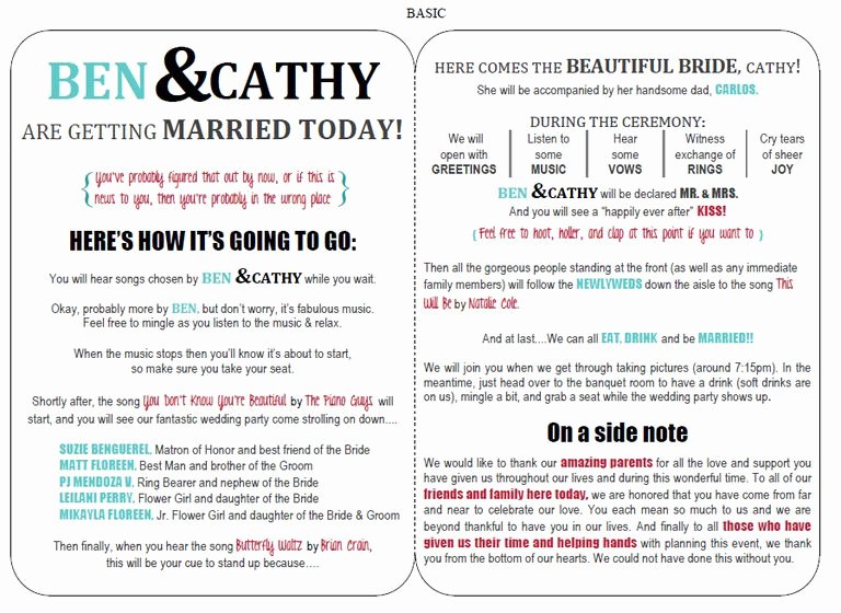 27 Free Wedding Program Templates You Ll Love