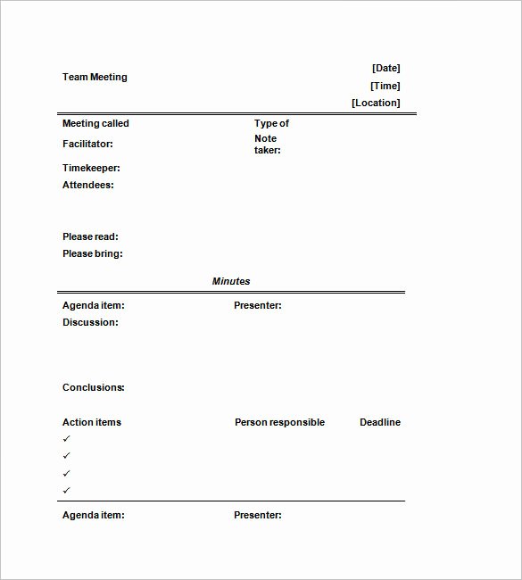 27 Sample Minutes Of Meeting Templates Doc Pdf