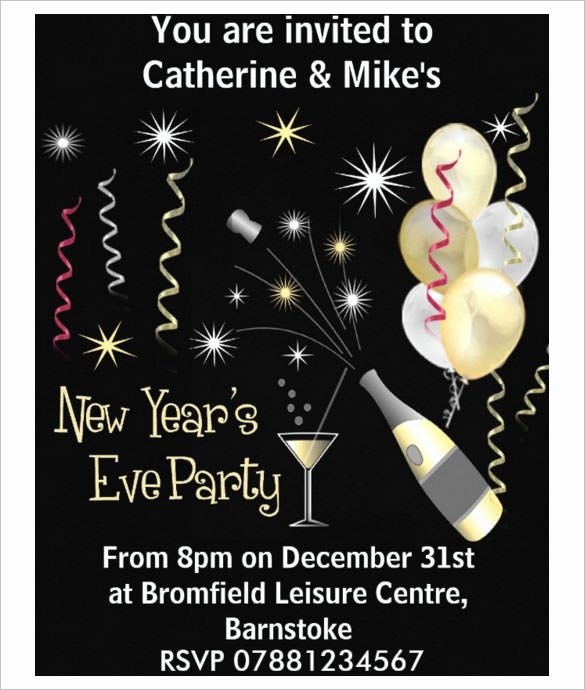 New Years Eve Invitation Template Letter Example Template