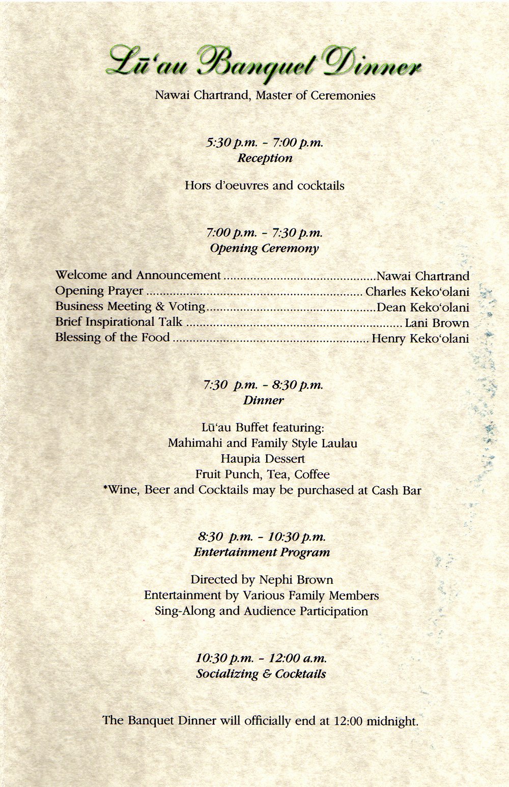 Itinerary Template For Family Reunion