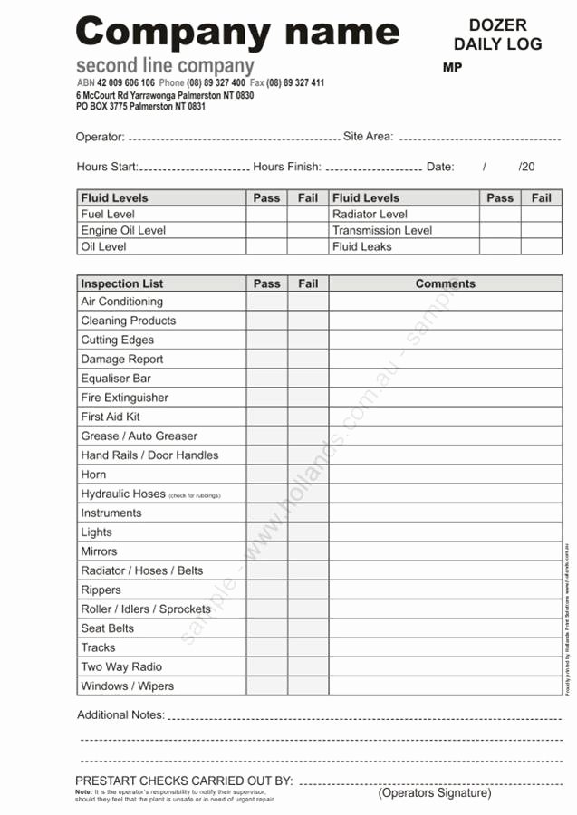 28 Of Vehicle Inspection Log Template