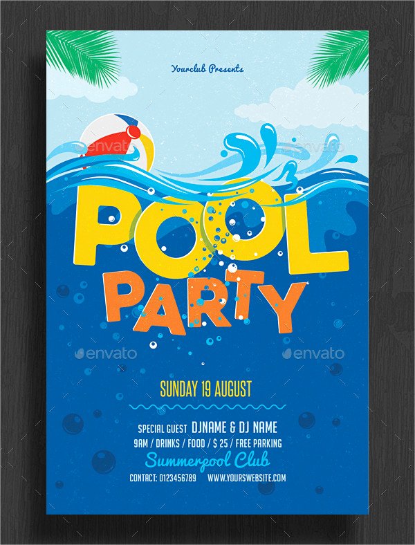 28 Pool Party Invitations Free Psd Vector Ai Eps format Download