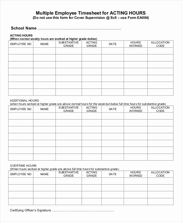 printable timesheet template