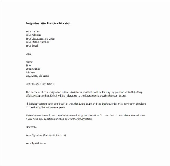 28 Simple Resignation Letter Template Word Excel Pdf