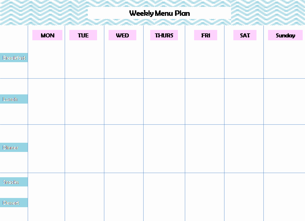 28 Useful Printable Monthly Meal Planners