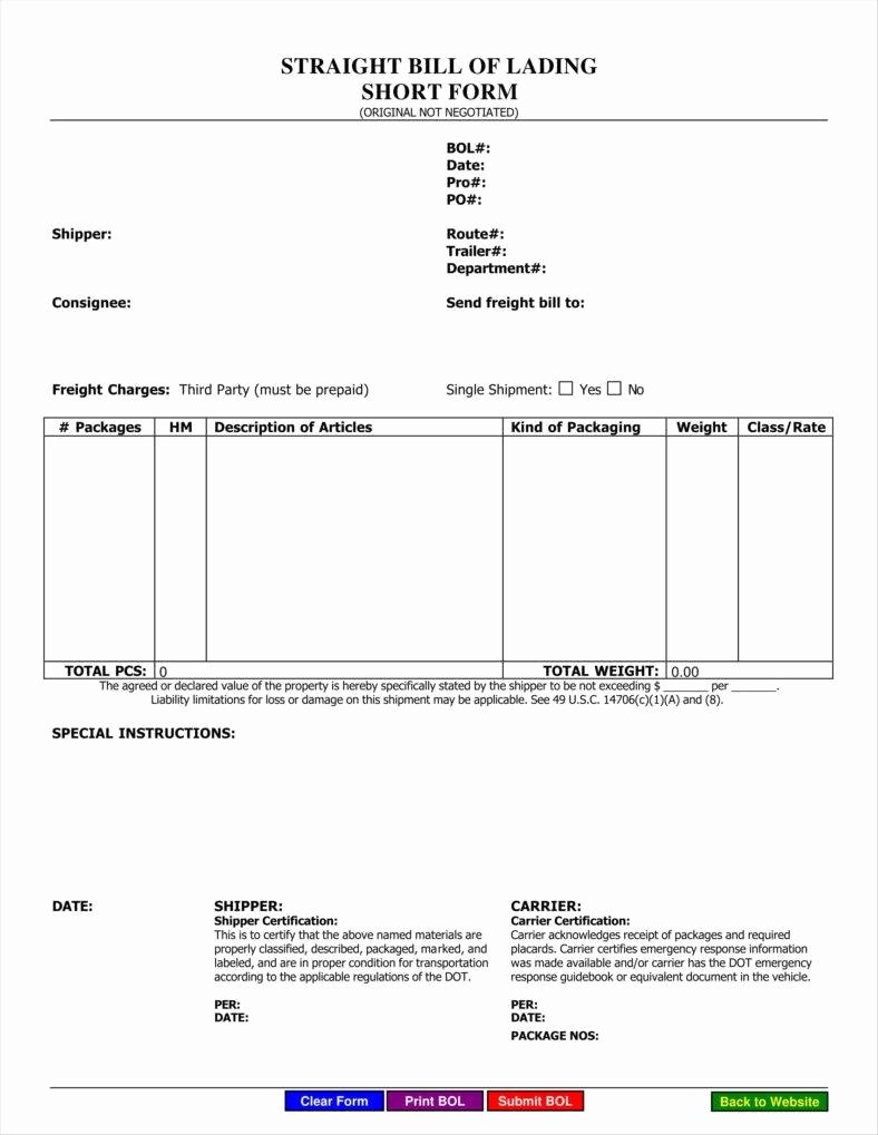 29 Bill Of Lading Templates Free Word Pdf Excel