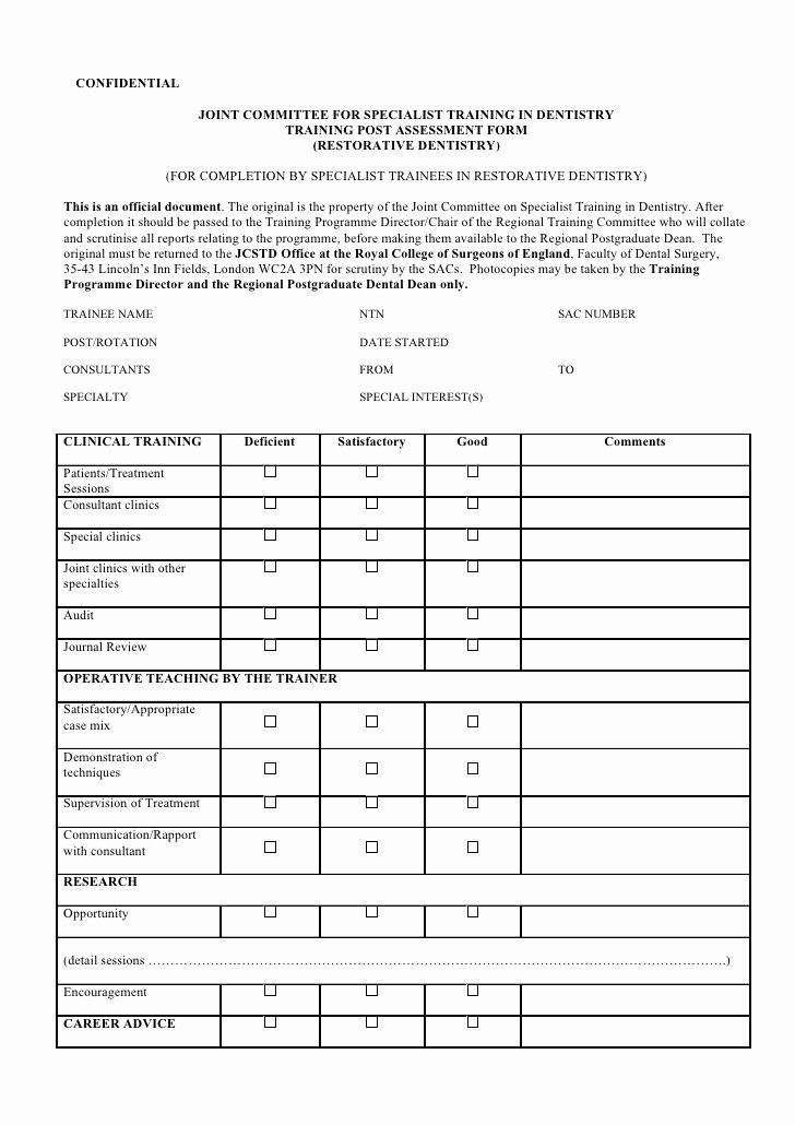 29 Of Personal Trainer assessment Template