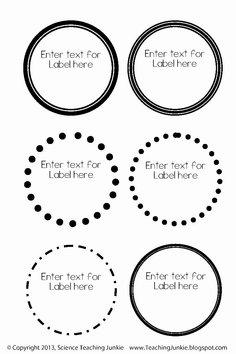 29 Of Pretty Circle Label Printable Template