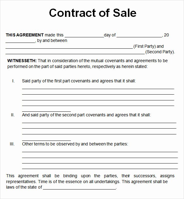 29 Of Small Business Sale Contract Template