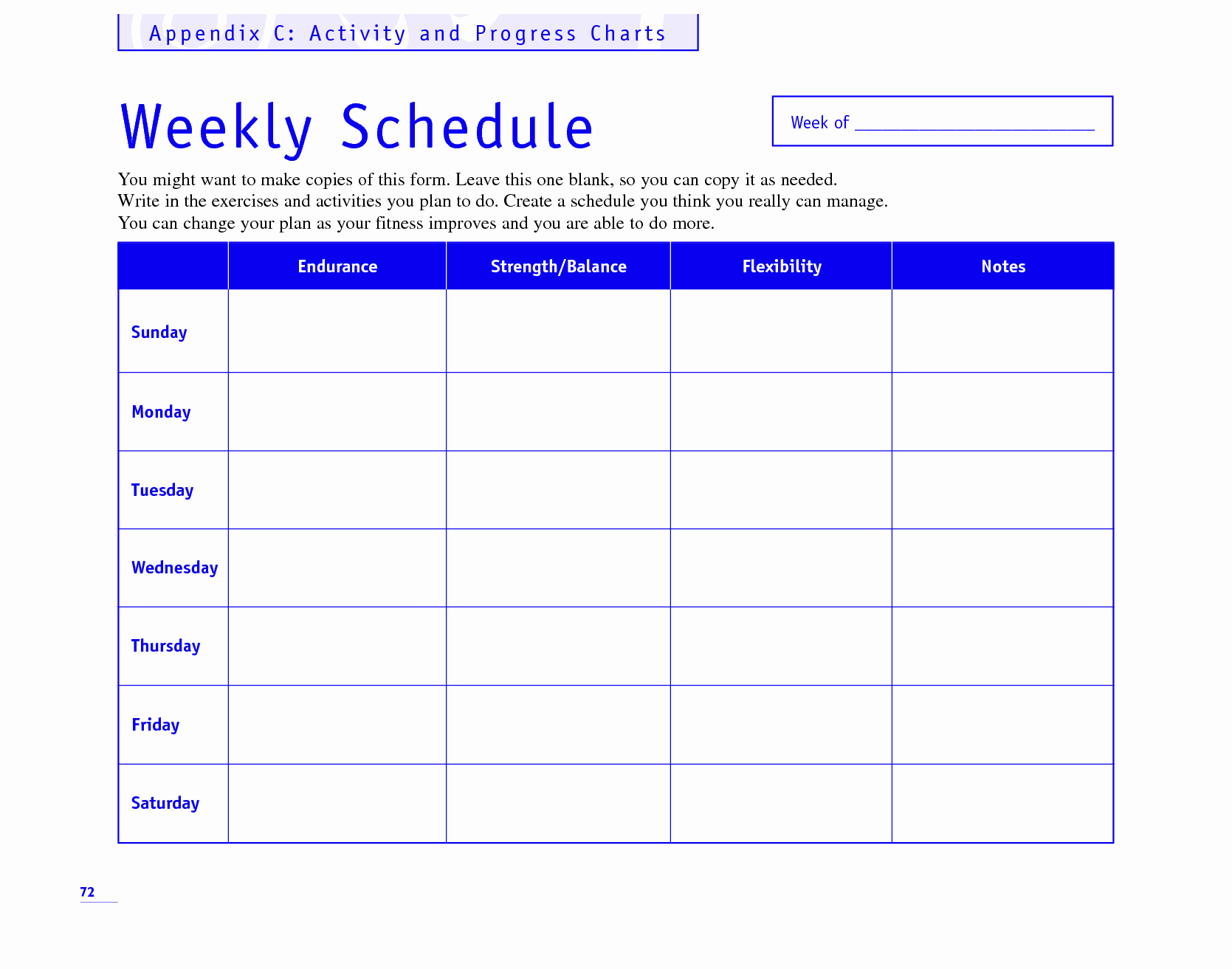 29 Of Weekly Workout Schedule Template