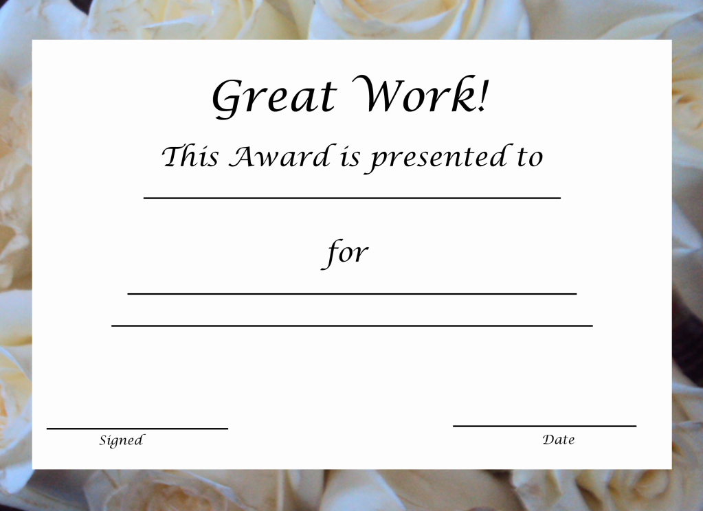 29 Printable Award themes Certificates