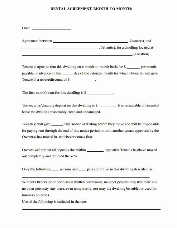 29 Rental Agreement form Free Word Pdf Templates