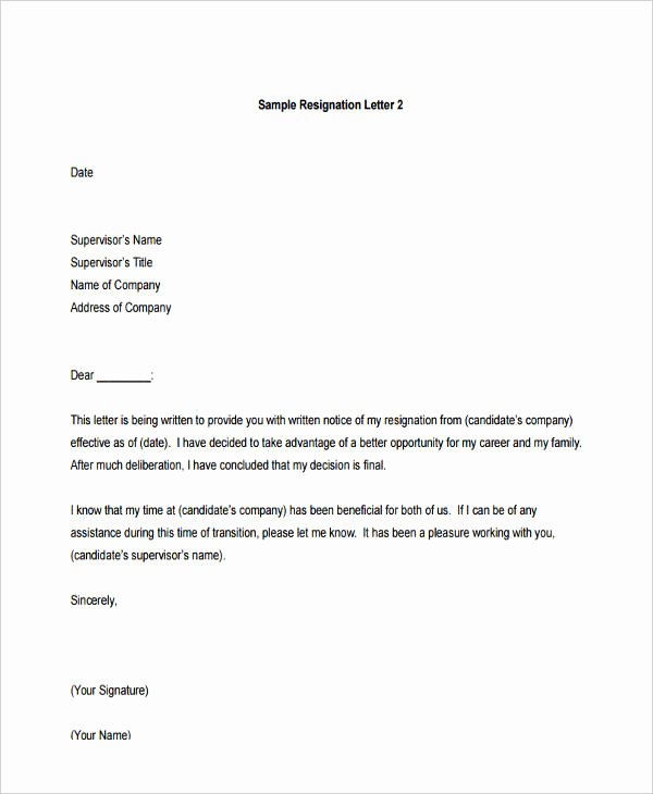 29 Resignation Letter Templates In Pdf