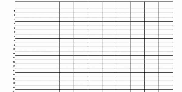 Blank 10 Column Worksheet Template Latter Example Template