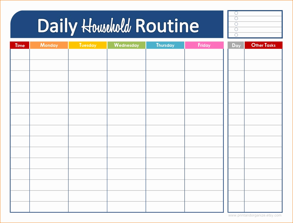 3 Daily Schedule Printable