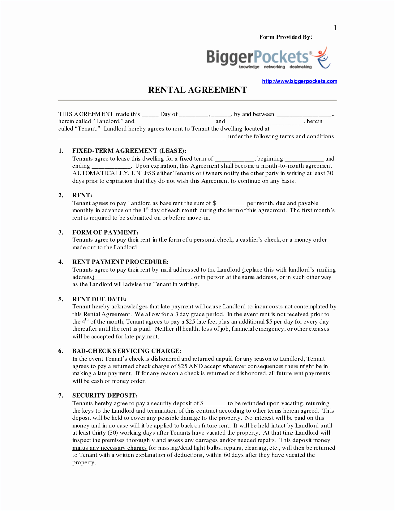 3 Rent to Own Contract formreport Template Document